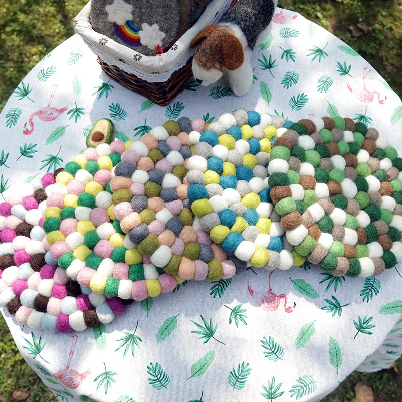 20cm Handmade Wool Felt Coasters Placemats Colorful Mixed Color Round Square Nordic Style Home Display Photo Props
20cm Handmade Wool Felt Coasters Placemats Colorful Mixed Color Round Square Nordic Style Home Display Photo Props