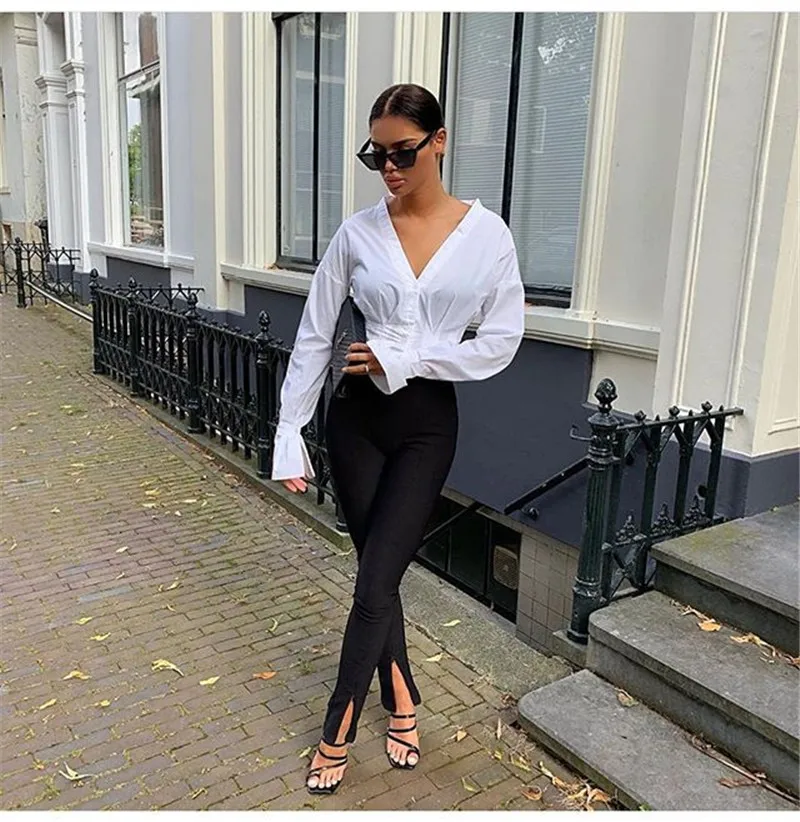 Fashion Women Skinny Fit Stretchy Flare Pants with Slits Split Pants Women Solid High Waist Push Up Buttom Ankle Length Trousers
Fashion Women Skinny Fit Stretchy Flare Pants with Slits Split Pants Women Solid High Waist Push Up Buttom Ankle Length Trousers