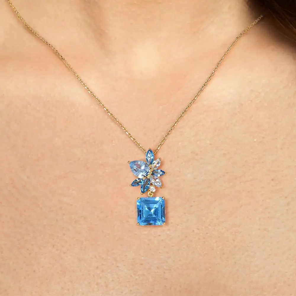 SANTUZZA Silver Pendant for Women Pure 925 Sterling Silver Sparkling Glamorous Mulit Blue stones Pendant Party Fine Jewelry
SANTUZZA Silver Pendant for Women Pure 925 Sterling Silver Sparkling Glamorous Mulit Blue stones Pendant Party Fine Jewelry
