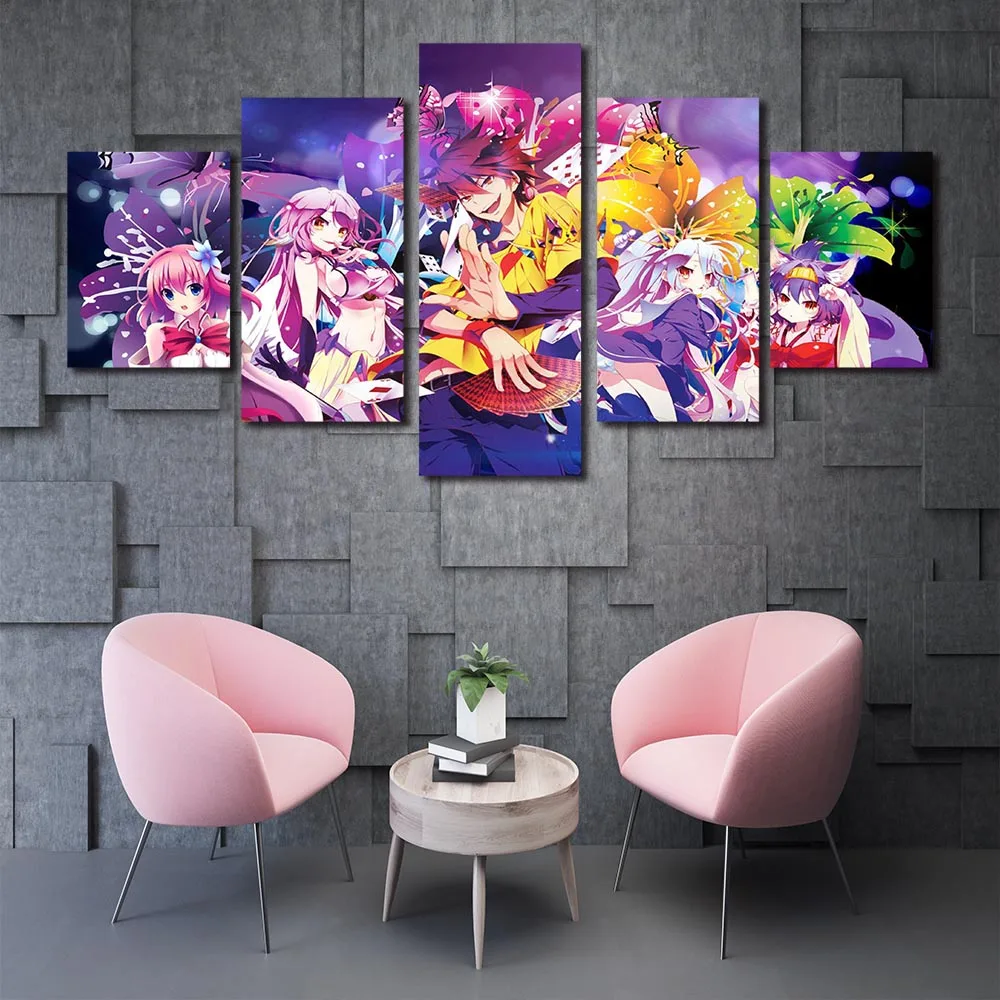 

Картина на холсте «No Game No Life», плакат из японского аниме, декоративная картина, современные картины на стену, домашний декор, без рамки