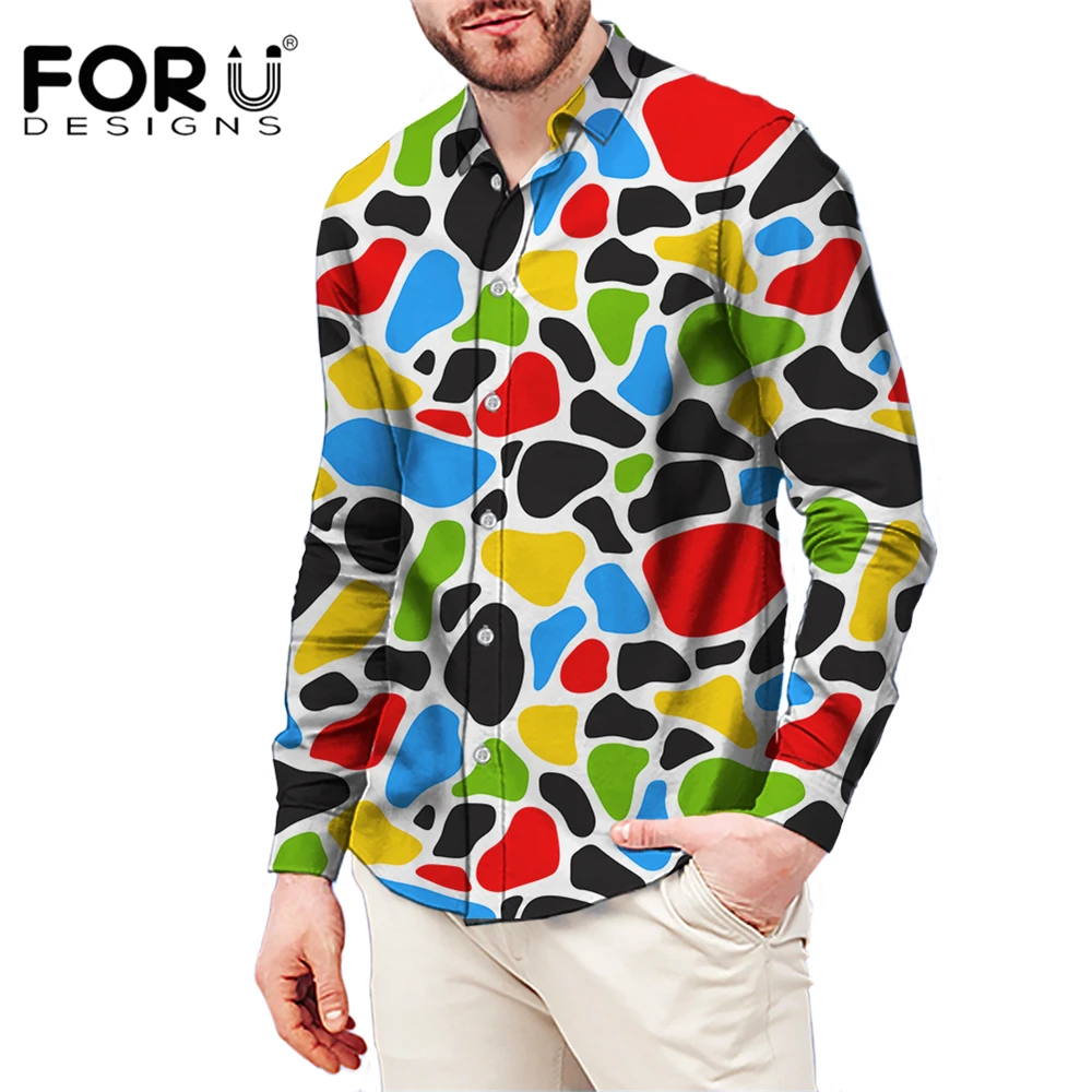 FORUDESIGNS/мужские топы с разноцветным рисунком коровы, повседневная одежда для отдыха, мужские топы, рубашки, Прямая поставка, Camisas De Hombre
FORUDESIGNS/мужские топы с разноцветным рисунком коровы, повседневная одежда для отдыха, мужские топы, рубашки, Прямая поставка, Camisas De Hombre