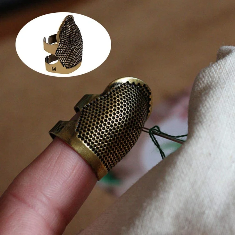 4Pcs Sewing Thimble Finger Protector Copper Fingertip Thimbles Adjustable Finger Shield Protector DIY Sewing Tools 
4Pcs Sewing Thimble Finger Protector Copper Fingertip Thimbles Adjustable Finger Shield Protector DIY Sewing Tools
