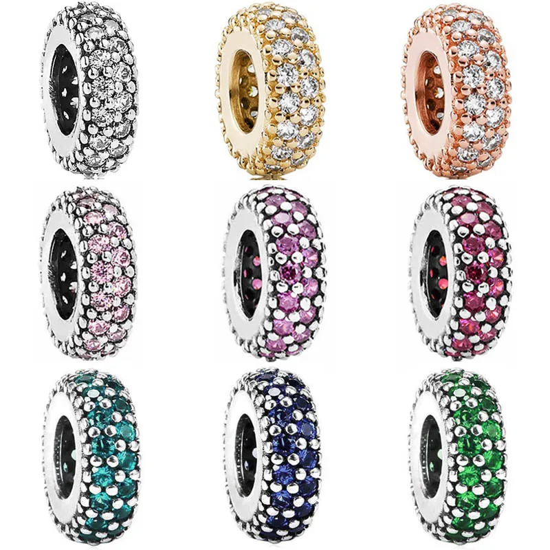 Original 925 Sterling Silver Charm Rose Gold Pave Inspiration Spacer Bead With Crystal Fit Popular Bracelet DIY Jewelry
Original 925 Sterling Silver Charm Rose Gold Pave Inspiration Spacer Bead With Crystal Fit Popular Bracelet DIY Jewelry