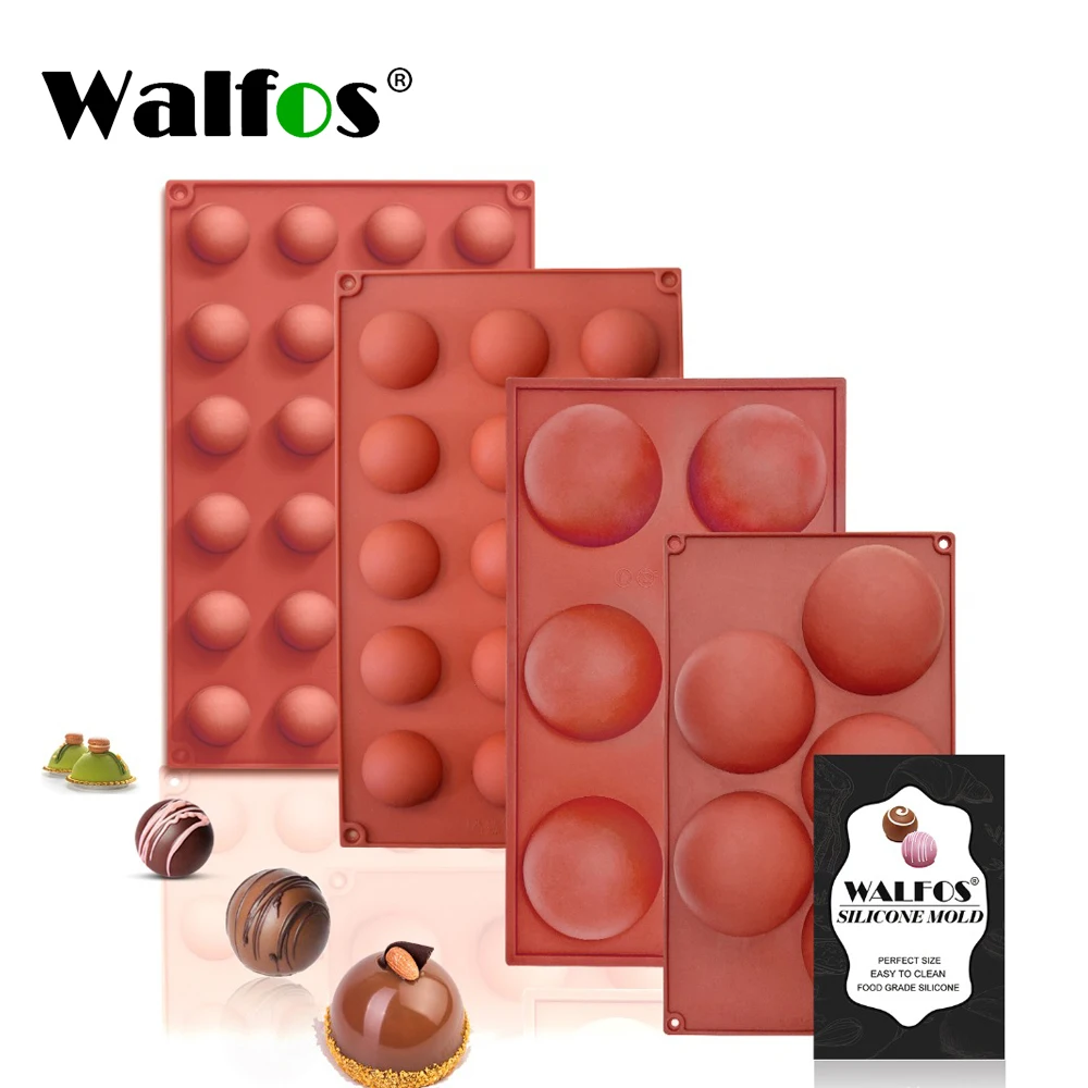 Walfos Ball Sphere Silicone Mold For Cake Pastry Baking Chocolate Candy Fondant Bakeware Round Shape Dessert Mould Cooking Tool
Walfos Ball Sphere Silicone Mold For Cake Pastry Baking Chocolate Candy Fondant Bakeware Round Shape Dessert Mould Cooking Tool