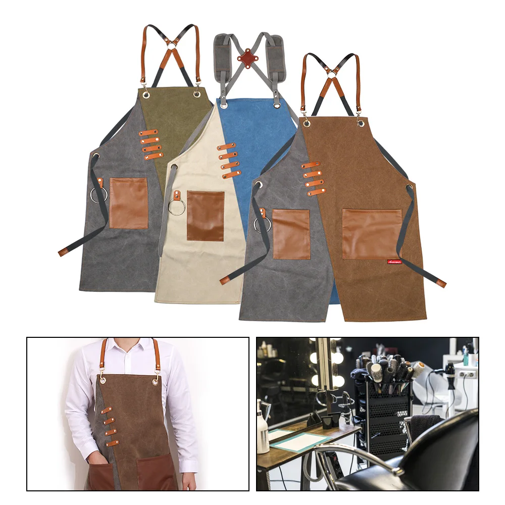Cross-Back Straps Unisex Work Apron Multi-Function Adjustable Canvas Apron with Tool Pockets Durable
Cross-Back Straps Unisex Work Apron Multi-Function Adjustable Canvas Apron with Tool Pockets Durable
