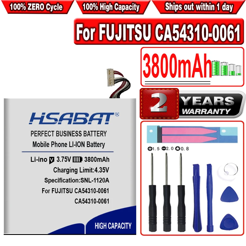 HSABAT 3800mAh CA54310-0061 Battery for FUJITSU ca54310-0061 1ICP6/60/67 Mobile Phone
HSABAT 3800mAh CA54310-0061 Battery for FUJITSU ca54310-0061 1ICP6/60/67 Mobile Phone