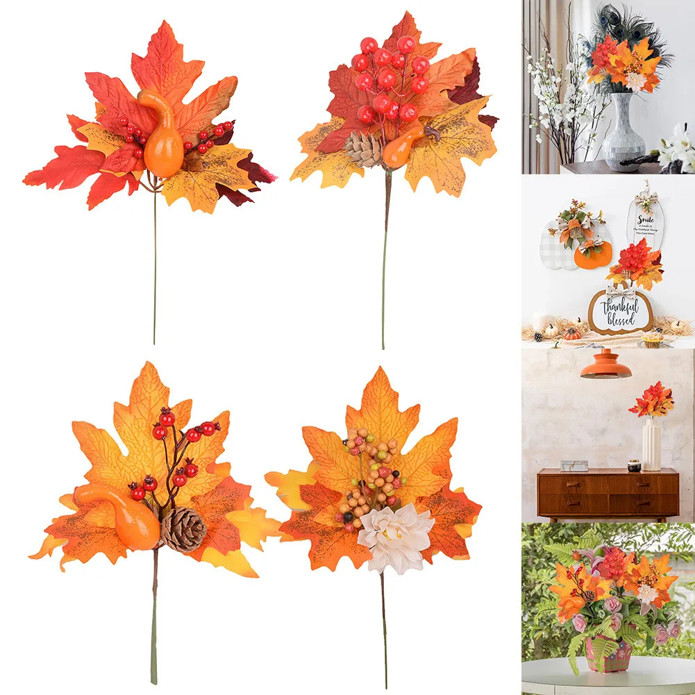 Artificial Maple Leaves Autumn Fake Pumpkin Berry Leaf Thanksgiving Halloween Christmas Decoration 30x20cm
Artificial Maple Leaves Autumn Fake Pumpkin Berry Leaf Thanksgiving Halloween Christmas Decoration 30x20cm