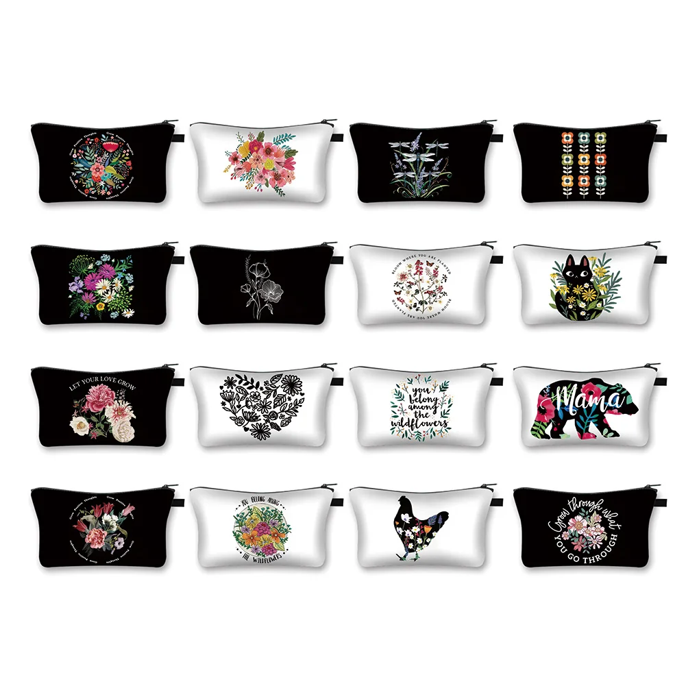Women Fashion Makeup Storage Bag Flower Print Pattern Cosmetic Casual Lipstick Storage Pouch Cover for Travel Case
Women Fashion Makeup Storage Bag Flower Print Pattern Cosmetic Casual Lipstick Storage Pouch Cover for Travel Case