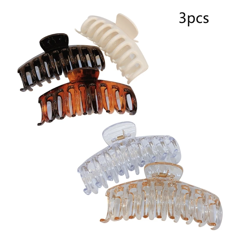 3Pcs Plastic Big Hair Claw Tortoise Banana Clips French Design Ponytail Barrette
3Pcs Plastic Big Hair Claw Tortoise Banana Clips French Design Ponytail Barrette