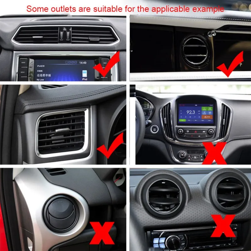 360 Degree Rotation Car Phone Holder Ventilation Bracket Suitable For 4-6.3 Inch Mobile Phones And GPS Devices
360 Degree Rotation Car Phone Holder Ventilation Bracket Suitable For 4-6.3 Inch Mobile Phones And GPS Devices