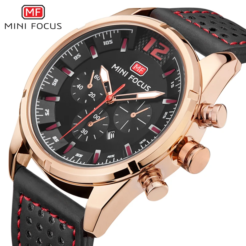 MINI FOCUS Men's Waterproof Large Dial Chronograph Quartz Watch Fashion Business Affairs Men's Leather Belt Wristwatch
MINI FOCUS Men's Waterproof Large Dial Chronograph Quartz Watch Fashion Business Affairs Men's Leather Belt Wristwatch