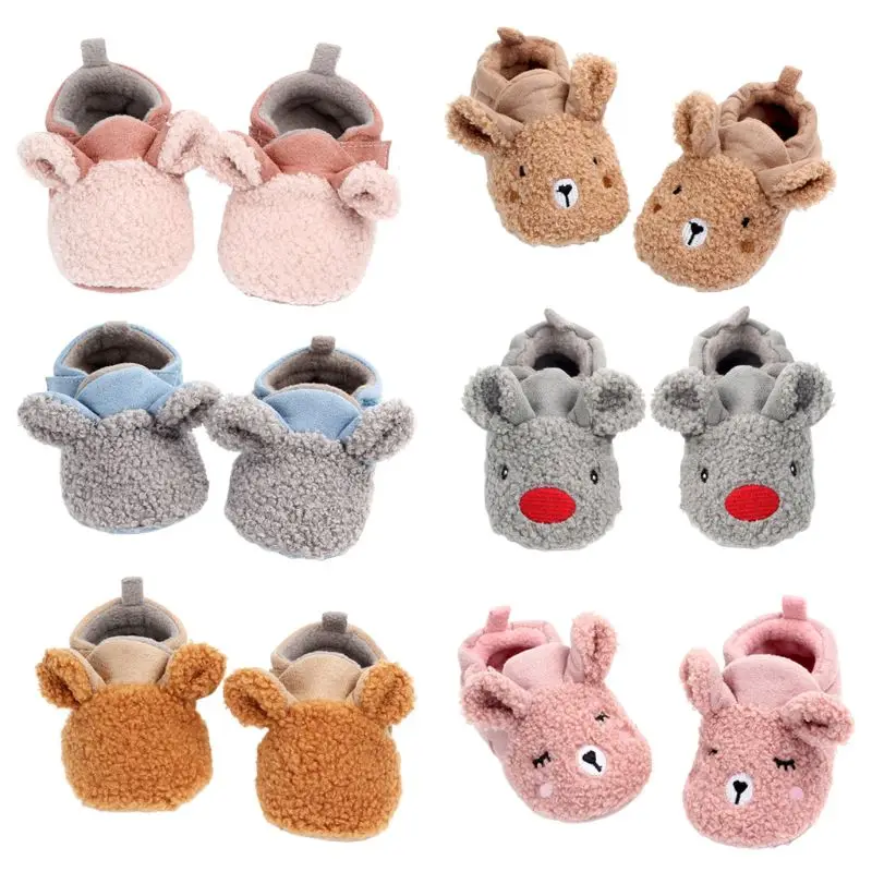 Newborn Baby Cartoon Animal Ears Slippers Winter Warm Plush Anti-Slip Crib Shoes D7YD
Newborn Baby Cartoon Animal Ears Slippers Winter Warm Plush Anti-Slip Crib Shoes D7YD