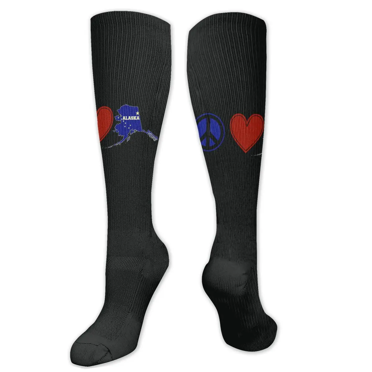 Peace Sign Red Heart Alaska Compression Socks For Women Men Plus Size Wide Calf For Nurses Running Athletic
Peace Sign Red Heart Alaska Compression Socks For Women Men Plus Size Wide Calf For Nurses Running Athletic