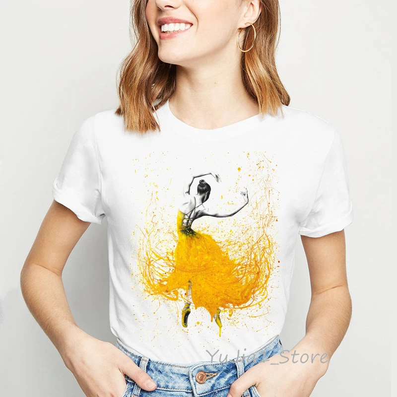 Женские акварельные повседневные топы для балерины, Новое поступление, футболка с изумрудным городским танцорным принтом, хипстерская кру... 
Женские акварельные повседневные топы для балерины, Новое поступление, футболка с изумрудным городским танцорным принтом, хипстерская кру...