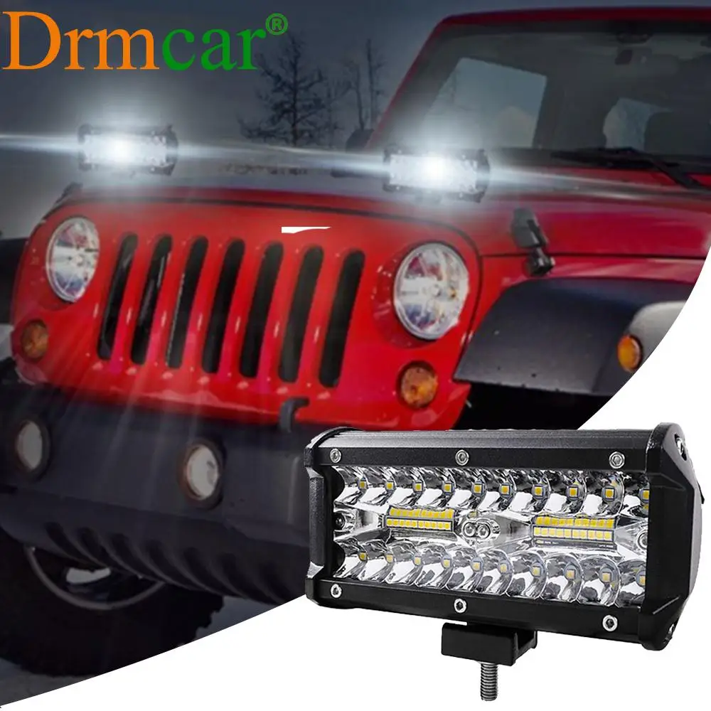 1X 7Inch 120W Combo Led Light Bars Spot Flood Beam For Work Driving Offroad Boat Car Tractor Truck Turn Signal SUV ATV 12V 24V
1X 7Inch 120W Combo Led Light Bars Spot Flood Beam For Work Driving Offroad Boat Car Tractor Truck Turn Signal SUV ATV 12V 24V