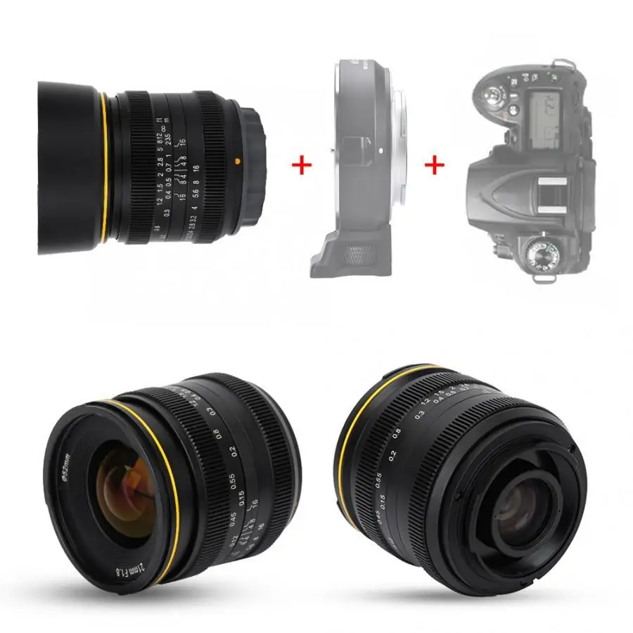 Kamlan 21mm F1.8 Portable Waterproof Mirrorless Camera Manual Fix Focus Prime Lens for Canon EOS-M for Sony E for Fuji FX/ M4/3
Kamlan 21mm F1.8 Portable Waterproof Mirrorless Camera Manual Fix Focus Prime Lens for Canon EOS-M for Sony E for Fuji FX/ M4/3
