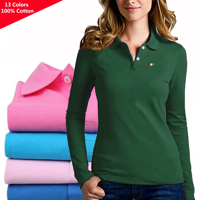 100% Cotton Spring Autumn New Womens Long Sleeve Polos Shirts Casual Clothes Ladies Tees Fashion Lapel Female Slim Tops S-2XL
100% Cotton Spring Autumn New Womens Long Sleeve Polos Shirts Casual Clothes Ladies Tees Fashion Lapel Female Slim Tops S-2XL