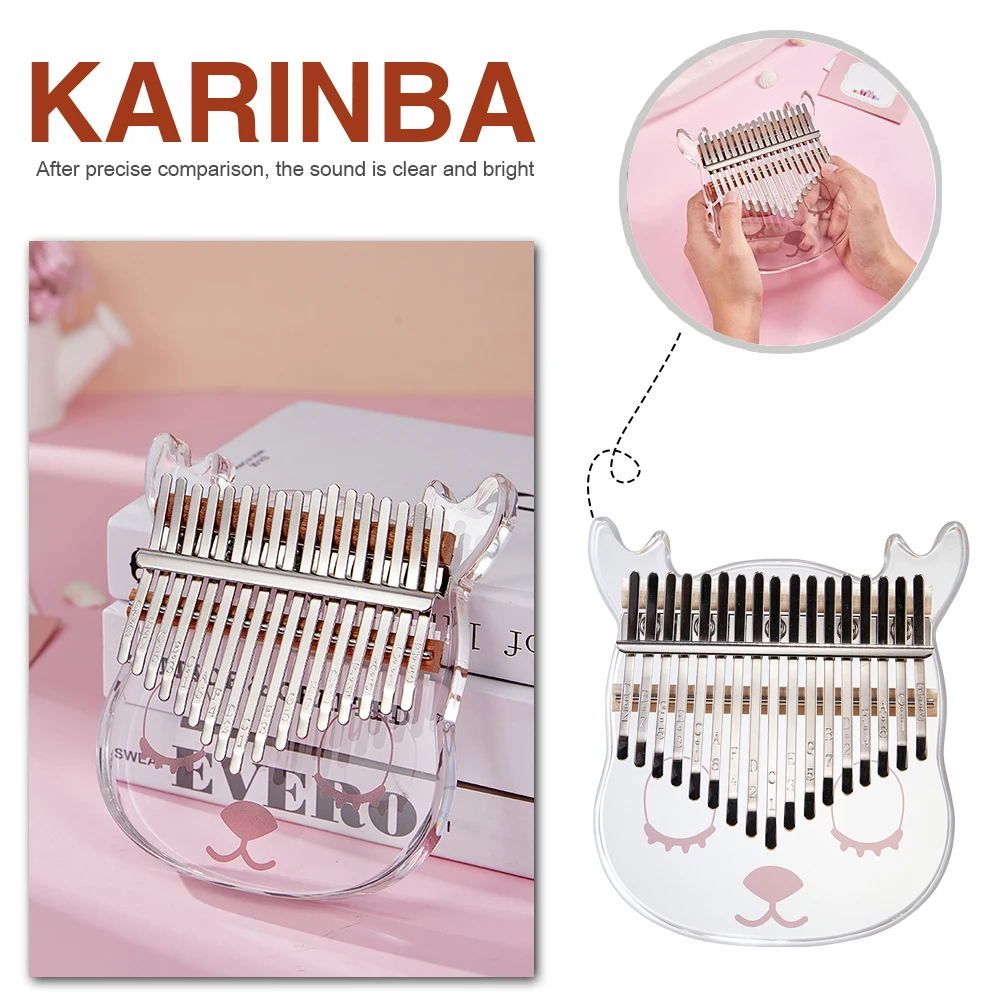17 Key Thumb Kalimba Acrylic Transparent Thumb Piano with Tuner Hammer Cleaning Cloth Scale Sticker Storage Bag
17 Key Thumb Kalimba Acrylic Transparent Thumb Piano with Tuner Hammer Cleaning Cloth Scale Sticker Storage Bag