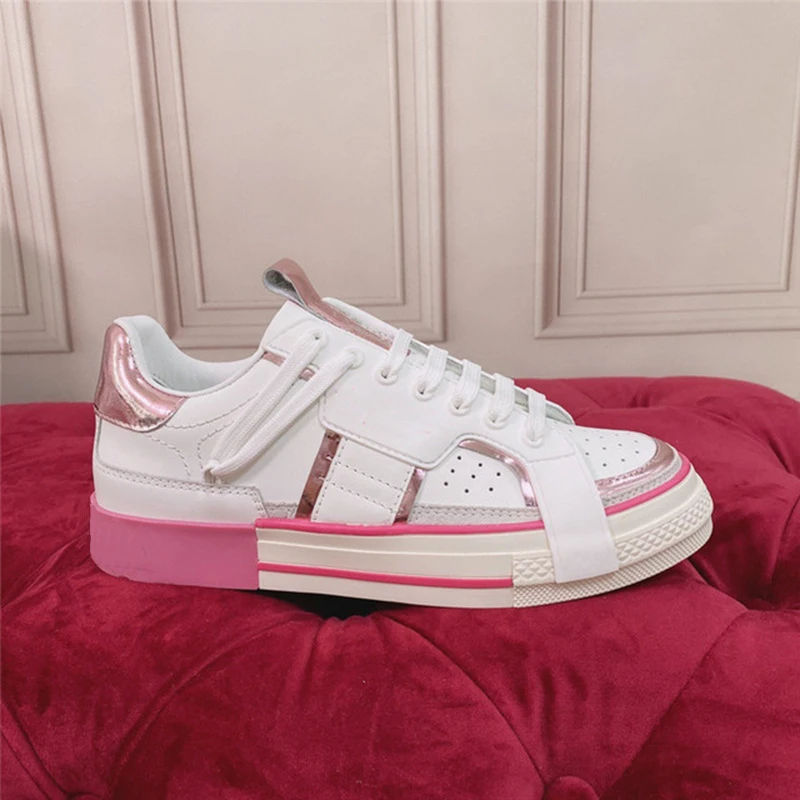 Unique Luxury White Sneakers Women Round Toe Mixed Color Leather Patchwork Flat Shoes Woman Soft Real Leather Loafer Shoes
Unique Luxury White Sneakers Women Round Toe Mixed Color Leather Patchwork Flat Shoes Woman Soft Real Leather Loafer Shoes