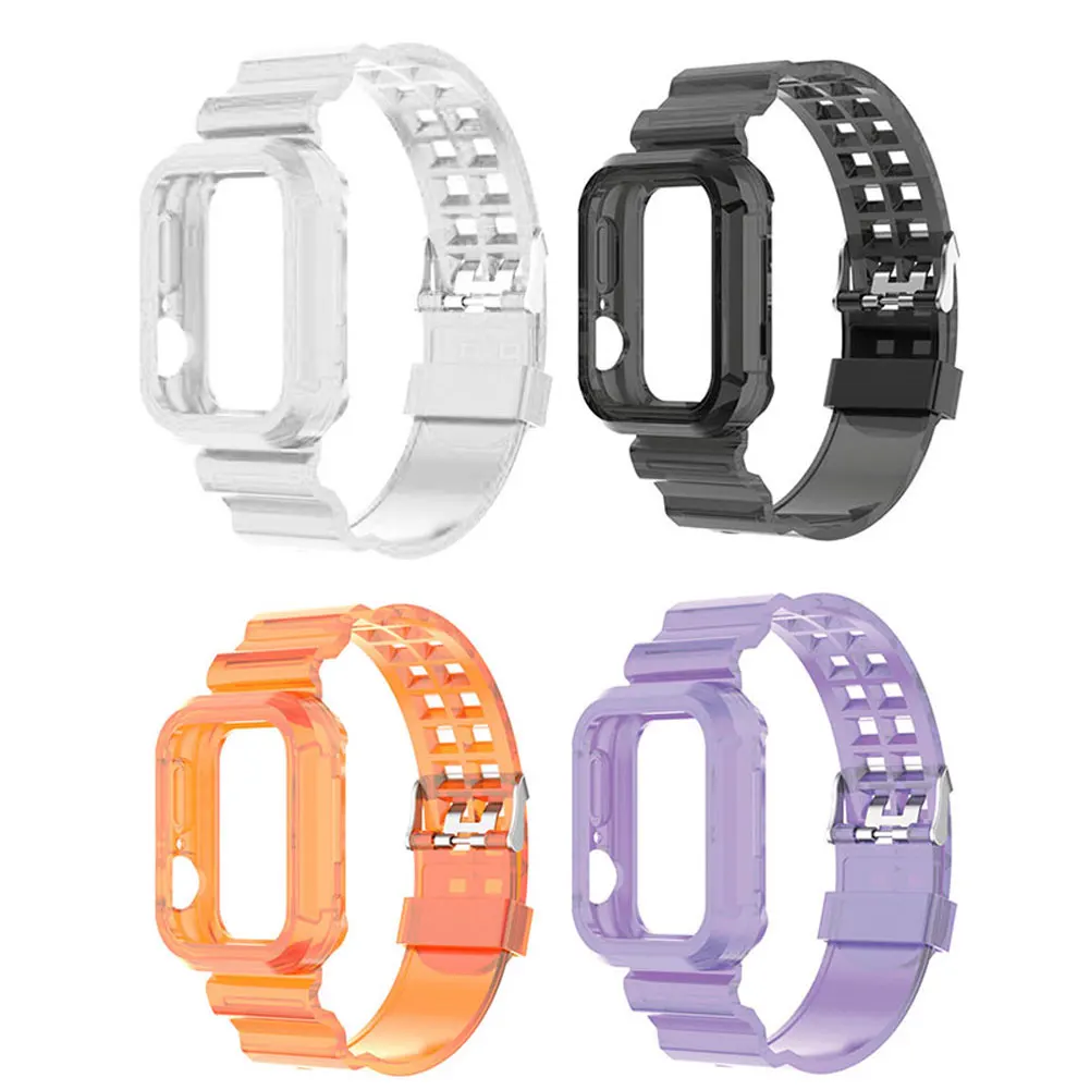 Silicone Crystal Clear Sports Wristband Watch Protective Case With Strap Compatible With Apple Watch Anti Scrach Protector
Silicone Crystal Clear Sports Wristband Watch Protective Case With Strap Compatible With Apple Watch Anti Scrach Protector