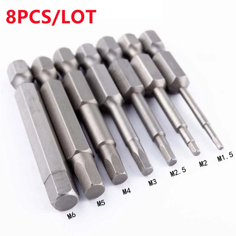 1.5-8mm 8Pcs Hex Head Long Allen Bit Set Quick Connect Shank Impact Driver Drill Magnetic Hex Head Screwdriver Bits Hand Tools
1.5-8mm 8Pcs Hex Head Long Allen Bit Set Quick Connect Shank Impact Driver Drill Magnetic Hex Head Screwdriver Bits Hand Tools