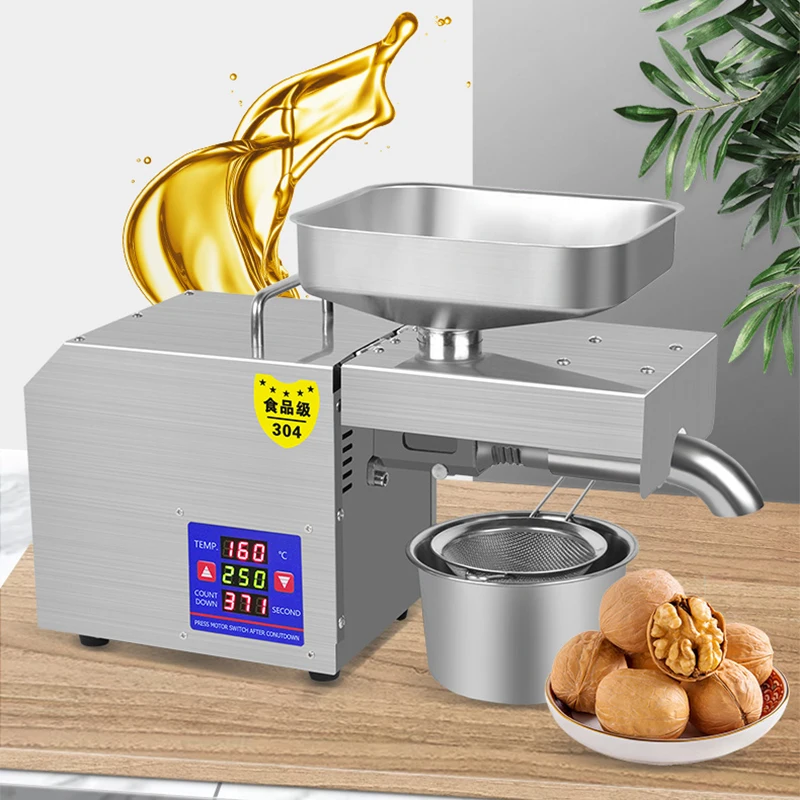 Oil Press Machine Temperature Control Stainless Steel Oil Presser Commercial Intelligent Electric Cold and Hot Oil press
Oil Press Machine Temperature Control Stainless Steel Oil Presser Commercial Intelligent Electric Cold and Hot Oil press