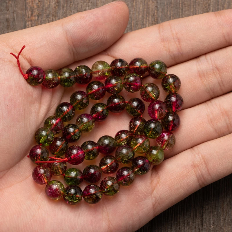 Wholesale Natural Cracked Watermelon Crystal Stone Beads Tourmaline Quartz Loose Beads 6 8 10 12mm DIY Bracelet Necklace Jewelry
Wholesale Natural Cracked Watermelon Crystal Stone Beads Tourmaline Quartz Loose Beads 6 8 10 12mm DIY Bracelet Necklace Jewelry