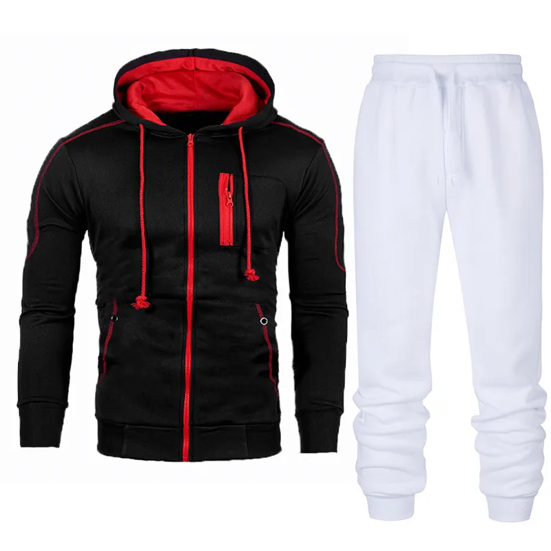 2021 men's spring and autumn pure color fashion drawstring hoodie zipper cardigan jacket + casual pants suit men
2021 men's spring and autumn pure color fashion drawstring hoodie zipper cardigan jacket + casual pants suit men
