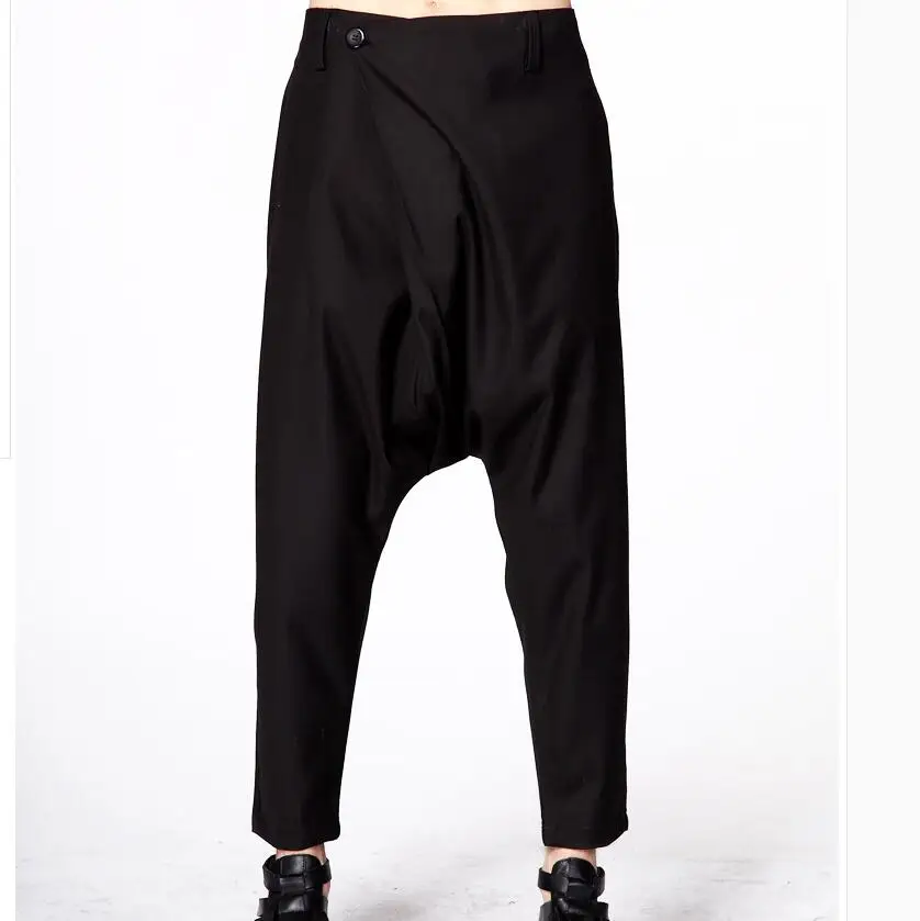 Spring Free Shipping Autumn Large Size Fashion Men Hair Stylist Black Loose Multi-pocket Leisure Nine Points Haren Pants/m-3xl 
Spring Free Shipping Autumn Large Size Fashion Men Hair Stylist Black Loose Multi-pocket Leisure Nine Points Haren Pants/m-3xl