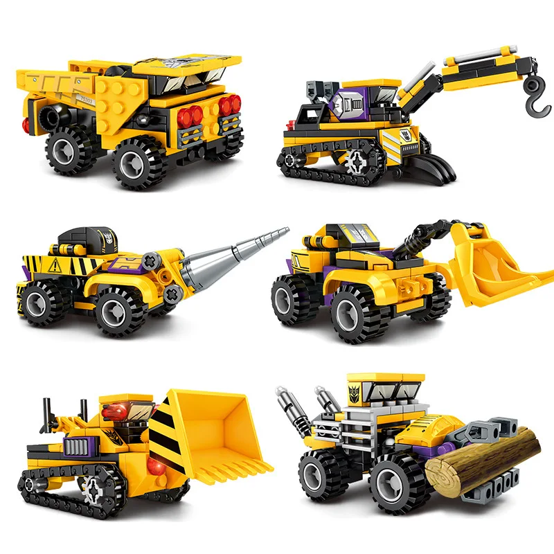 587PCS Transformation Robot Building Block City Vehicle Engineering Excavator car truck Racing car Bricks Construction toys
587PCS Transformation Robot Building Block City Vehicle Engineering Excavator car truck Racing car Bricks Construction toys