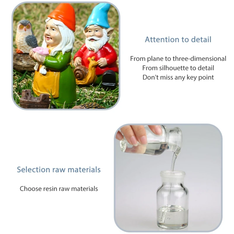 10pcs Set Dwarf Ornament Gnome Figurines Resin Fairy Garden style and practical household items Simple and practical home 
10pcs Set Dwarf Ornament Gnome Figurines Resin Fairy Garden style and practical household items Simple and practical home