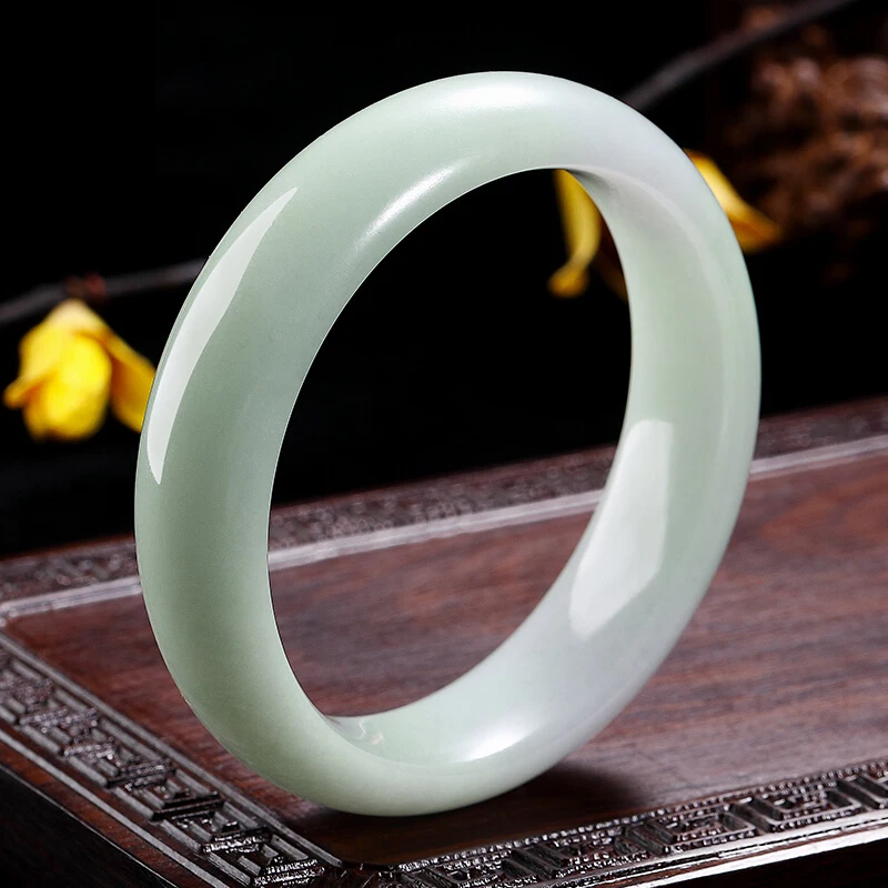 Zheru Pure Natural Myanmar Jade A-Class 54mm-62mm Light Bracelet Fine Princess Jade Bracelet Send Certificate
Zheru Pure Natural Myanmar Jade A-Class 54mm-62mm Light Bracelet Fine Princess Jade Bracelet Send Certificate