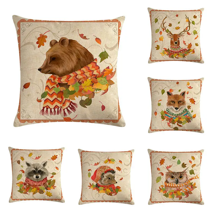 45cm*45cm Autumn Animal Bear Deer Owl Design Cushion Cover Decorative Cushions Pillow for Sofa Living Room Cushion TX139
45cm*45cm Autumn Animal Bear Deer Owl Design Cushion Cover Decorative Cushions Pillow for Sofa Living Room Cushion TX139