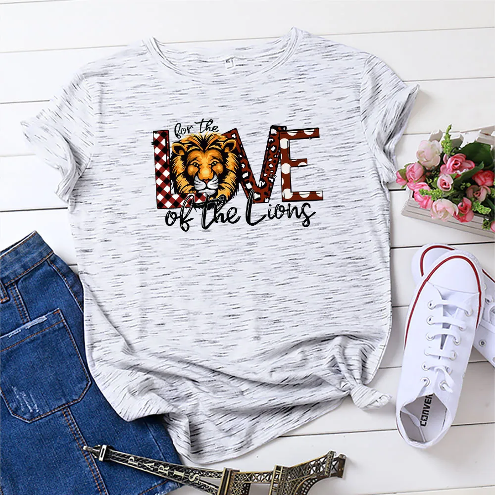 For The LOVE Of The Lions Letter Print Women Plus Size Tshirts Cute Lion Graphic T shirt Casual Harajuku Summer Vogue Clothes
For The LOVE Of The Lions Letter Print Women Plus Size Tshirts Cute Lion Graphic T shirt Casual Harajuku Summer Vogue Clothes