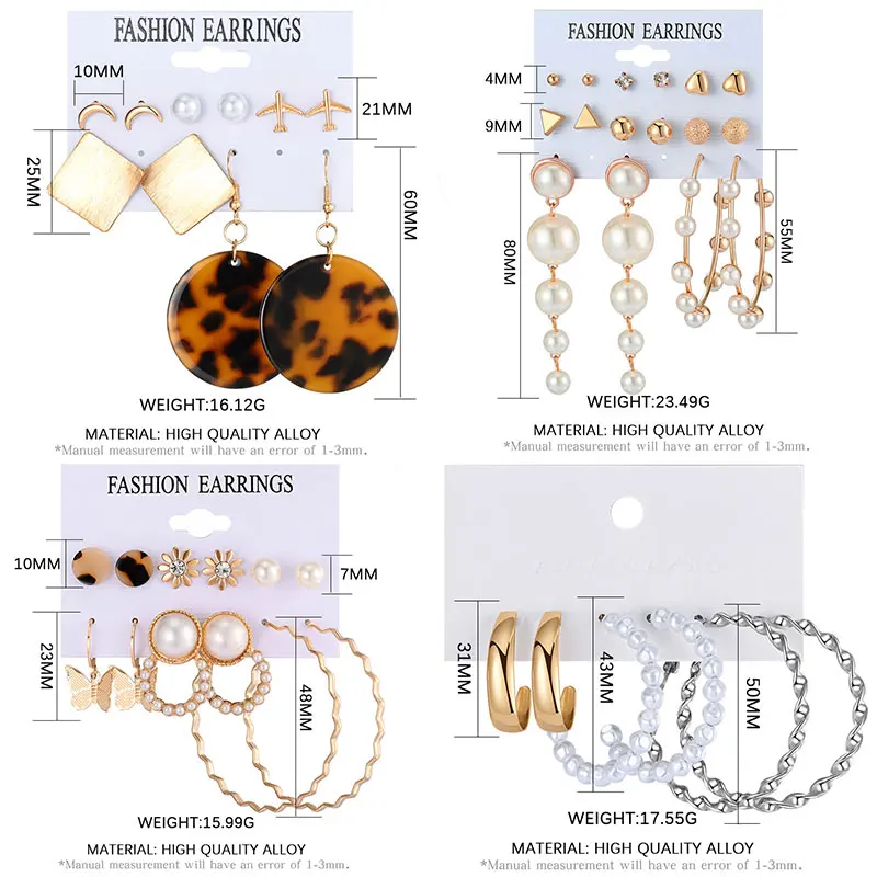 BLINLA Fashion Korean Ladies 2021 Trend Bohemian Exquisite Metal Irregular Geometric Earrings For Women Card Combination Gifts
BLINLA Fashion Korean Ladies 2021 Trend Bohemian Exquisite Metal Irregular Geometric Earrings For Women Card Combination Gifts