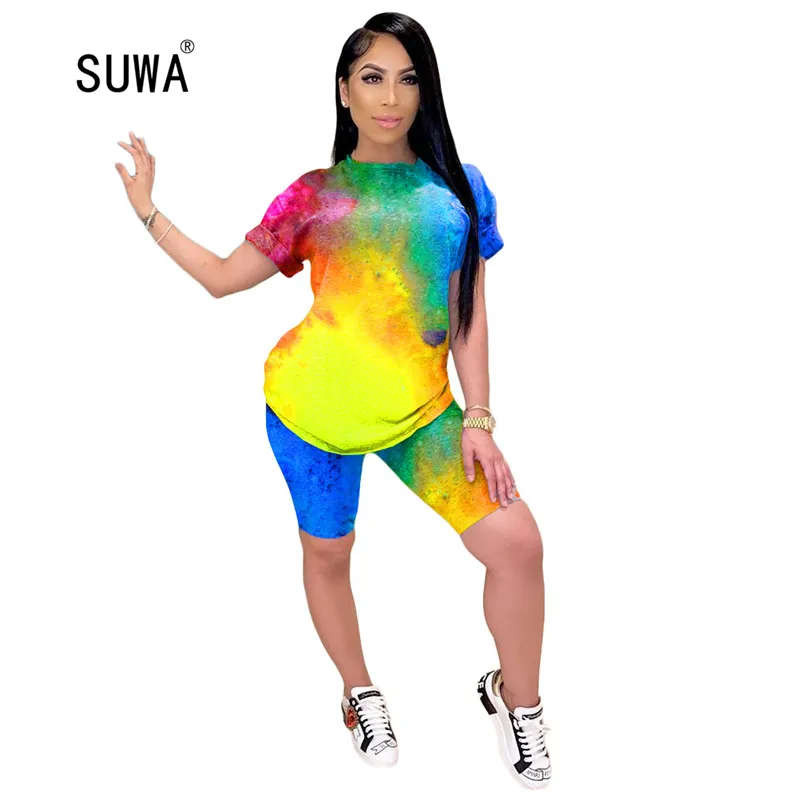 Women Sport Tracksuit Two Piece Set Summer Print Short Sleeve Crop Top T Shirt Pants Suit Jogging Outfit Club Matching Set
Women Sport Tracksuit Two Piece Set Summer Print Short Sleeve Crop Top T Shirt Pants Suit Jogging Outfit Club Matching Set