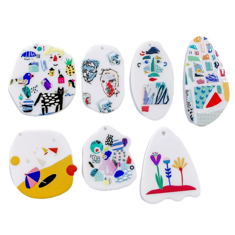 6PCS/lot Retro Abstract Portrait Oil Painting Jewelry Accessories Hand Made Earrings Connectors DIY Pendant Components Charms
6PCS/lot Retro Abstract Portrait Oil Painting Jewelry Accessories Hand Made Earrings Connectors DIY Pendant Components Charms