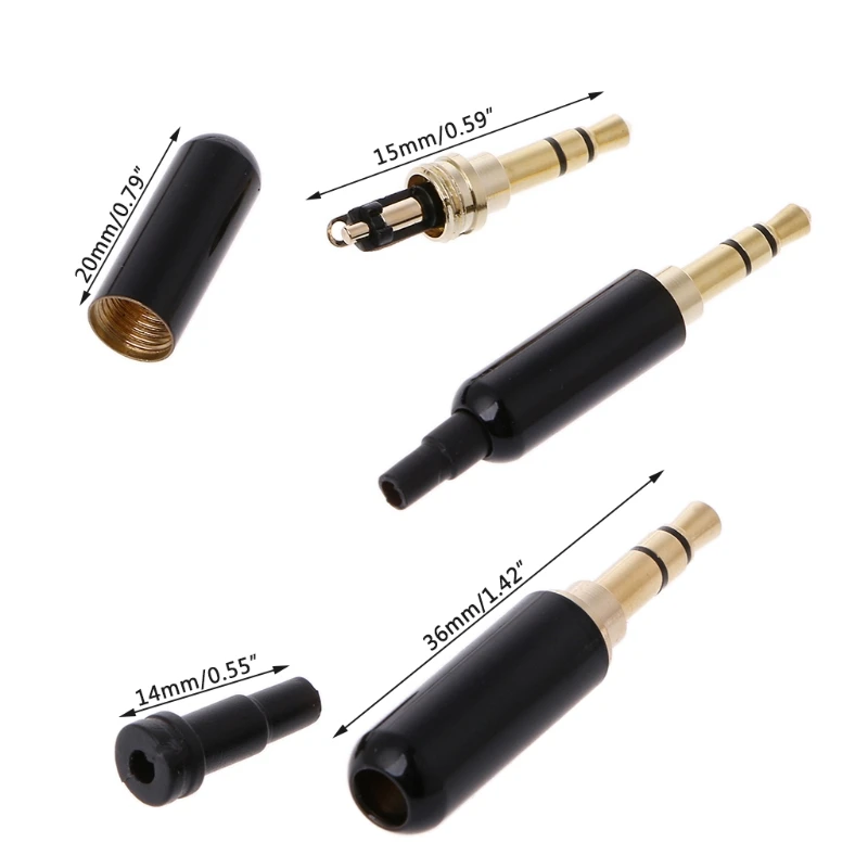 10PCS DIY 3.5mm Plug Jack Gold Plated Earphone Adapter Socket For Repair
10PCS DIY 3.5mm Plug Jack Gold Plated Earphone Adapter Socket For Repair