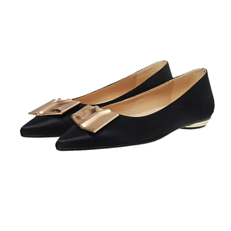 ISNOM 2020 Women Flats Shoes Woman Leather Liner Flat Shoes Ladies Metal Decor Pointed toe Flats Boat Shoes Female Slip on
ISNOM 2020 Women Flats Shoes Woman Leather Liner Flat Shoes Ladies Metal Decor Pointed toe Flats Boat Shoes Female Slip on