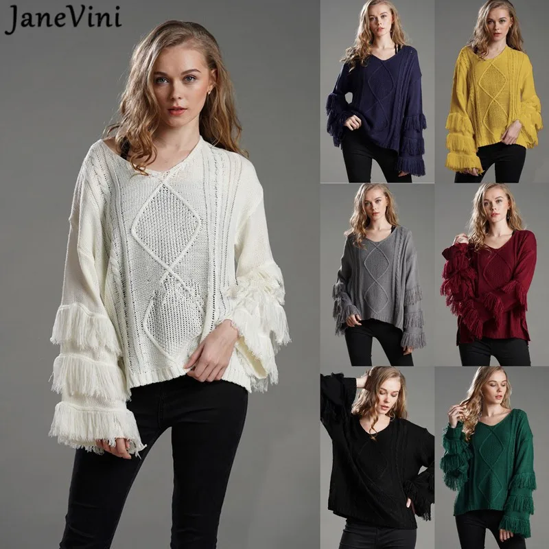 JaneVini 2021 Fashion Woman Sweaters Spring Autumn Tassel Knitted Pullovers Office Lady Long Sleeve Loose Jumpers Pull Femme
JaneVini 2021 Fashion Woman Sweaters Spring Autumn Tassel Knitted Pullovers Office Lady Long Sleeve Loose Jumpers Pull Femme