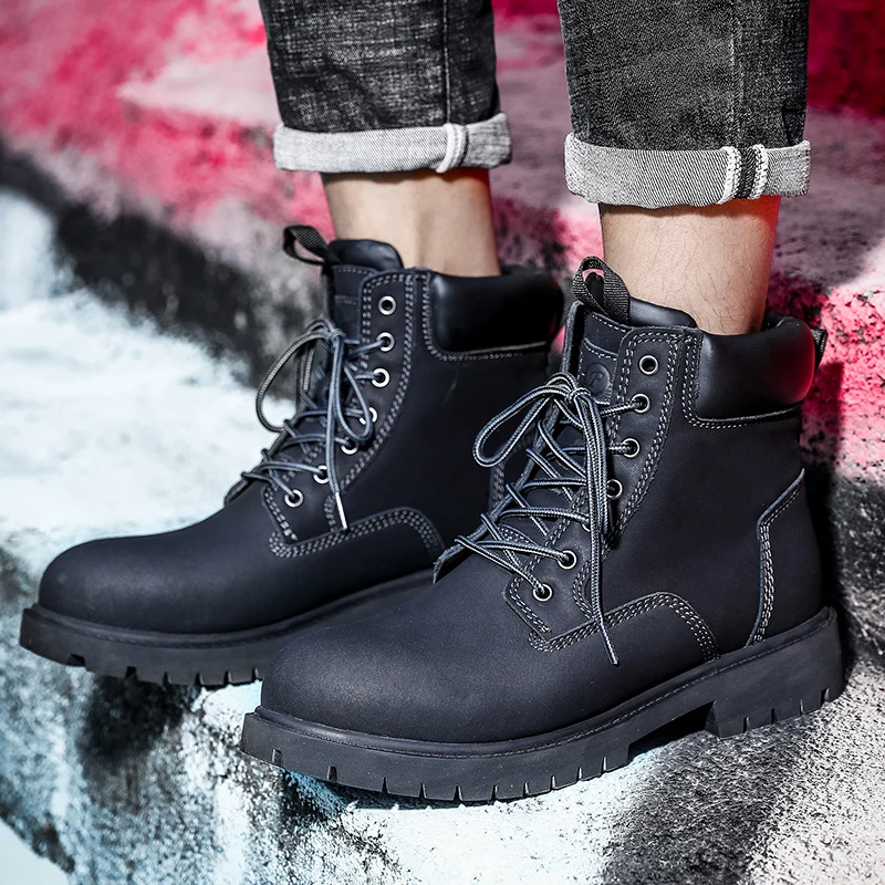 Martin boots autumn and winter new men's cowhide rhubarb boots outdoor help casual trend all-match men's shoes
Martin boots autumn and winter new men's cowhide rhubarb boots outdoor help casual trend all-match men's shoes