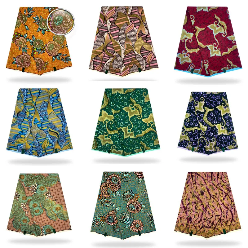 Newest Best Quality Nigerian Glam Glitter Ankara Shiny Gold Sands Wax Fabrics African Cotton Wrapper Printed Materials 6 Yards
Newest Best Quality Nigerian Glam Glitter Ankara Shiny Gold Sands Wax Fabrics African Cotton Wrapper Printed Materials 6 Yards