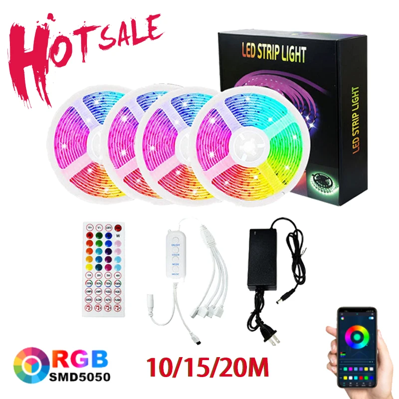 Светодиодная ленсветильник 5050 RGB с пультом дистанционного управления, подсветка для телевизора, гибкая диодсветильник лампа для декора ком...
Светодиодная ленсветильник 5050 RGB с пультом дистанционного управления, подсветка для телевизора, гибкая диодсветильник лампа для декора ком...
