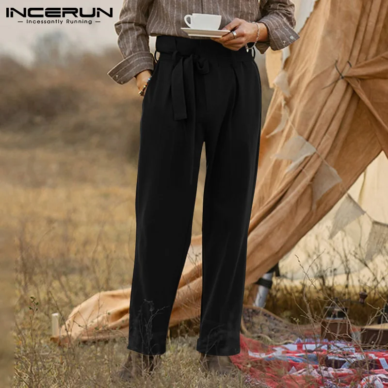 Брюки INCERUN мужские, повседневные, модные, однотонные, прямые, с завышенной талией, свободные, в стиле ретро, 2021
Брюки INCERUN мужские, повседневные, модные, однотонные, прямые, с завышенной талией, свободные, в стиле ретро, 2021