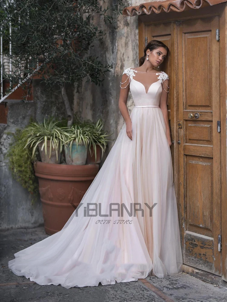 YILIBER Lace wedding dress v-neck atmosphere retro bridal dresses 3d flower tassel belt decoration big skirt
YILIBER Lace wedding dress v-neck atmosphere retro bridal dresses 3d flower tassel belt decoration big skirt