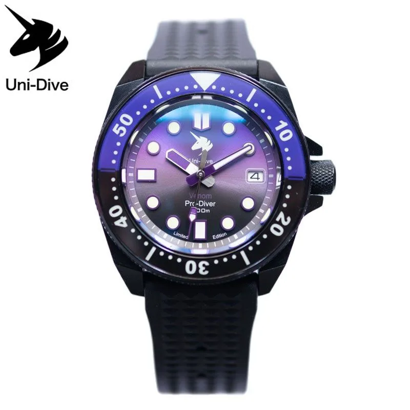 Мужские автоматические механические часы Uni-Dive 7000 из алюминия Φ Samurai NH35 PT5000