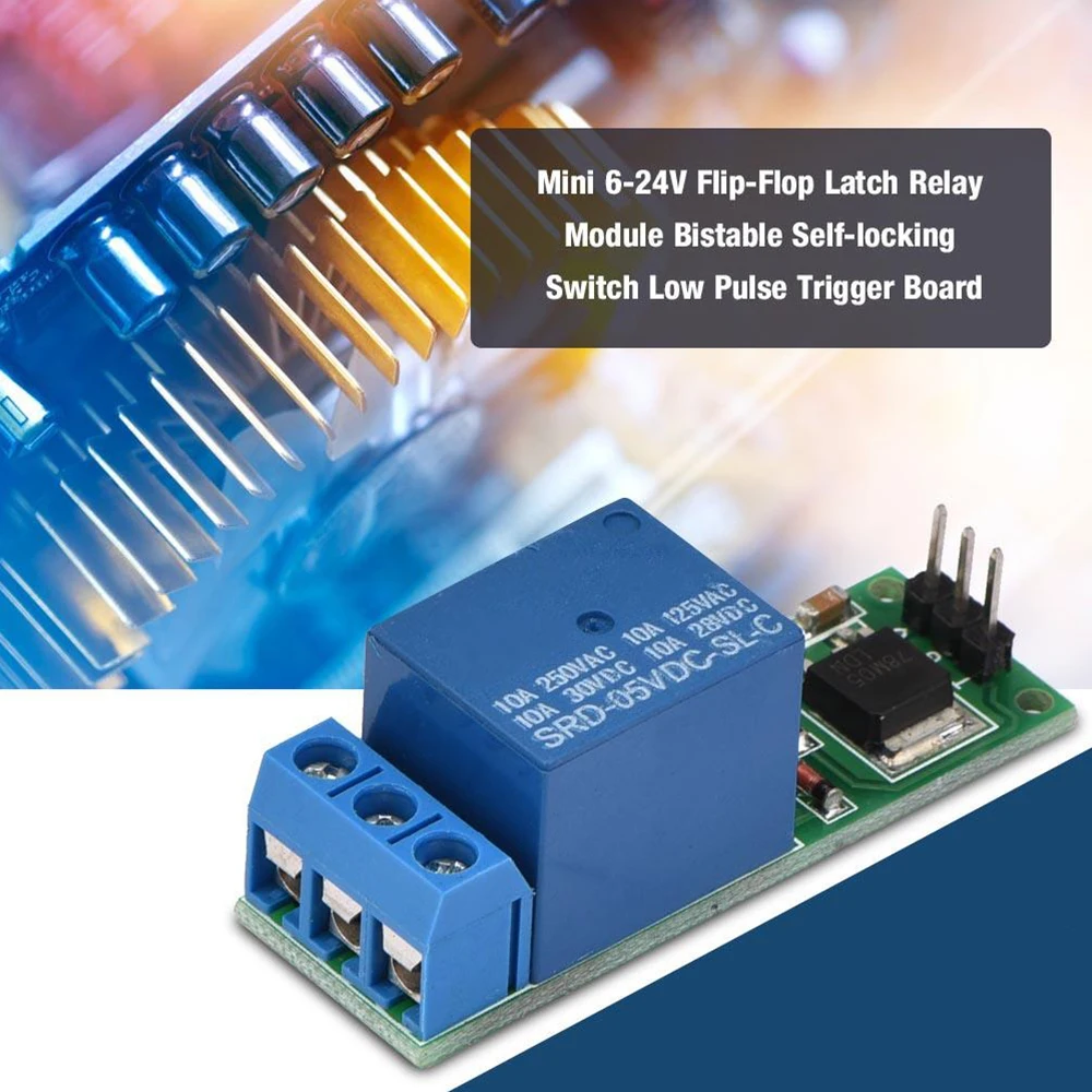 1PC IO25B01 6-24V Flip-Flop Latch Relay Module Bistable Self Locking Switch Low Pulse Trigger Board Tools 
1PC IO25B01 6-24V Flip-Flop Latch Relay Module Bistable Self Locking Switch Low Pulse Trigger Board Tools