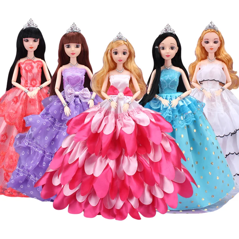30cm Mini Dress Up Wedding Doll Girl Toy Set 3D True Eye 12 Joint Fashion Simul Moveable DIY Smart Clothes Doll Birthday Gift
30cm Mini Dress Up Wedding Doll Girl Toy Set 3D True Eye 12 Joint Fashion Simul Moveable DIY Smart Clothes Doll Birthday Gift
