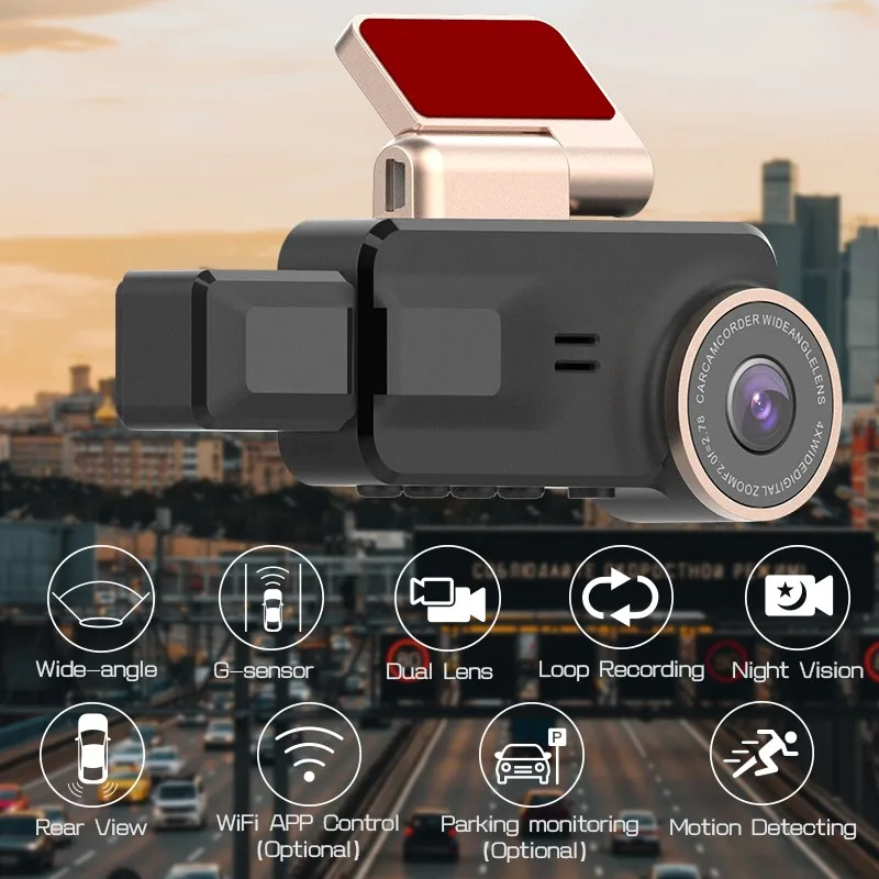 Dual Lens WIFI Car DVR Dash Cam Video Recorder G-Sensor Wide Angle 1080P Front and Inside Camera DVR/Dash Camera Car Electronics
Dual Lens WIFI Car DVR Dash Cam Video Recorder G-Sensor Wide Angle 1080P Front and Inside Camera DVR/Dash Camera Car Electronics
