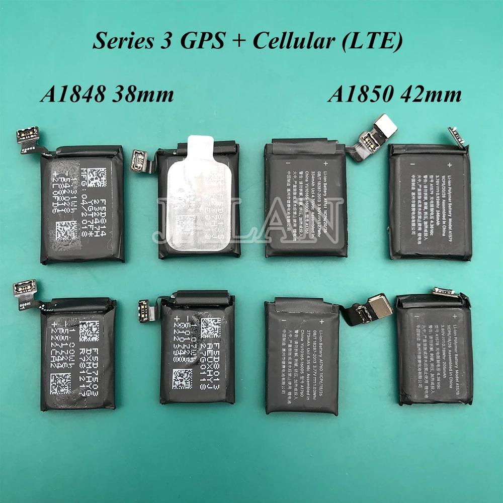 Watch Series 3 LTE Battery 38 mm A1848 Real 279mAh 42mm A1850 Real 352mAh Battery
Watch Series 3 LTE Battery 38 mm A1848 Real 279mAh 42mm A1850 Real 352mAh Battery